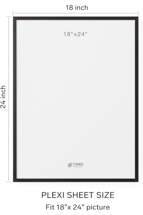 Amazon Med-18x24 Frames, Set of 2 Matless Large Picture Frames Greyish Black