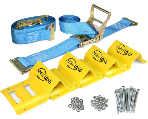 Wheel Chock Tie Down Kit,Wheel Tie Down Straps,E Track Tie Down System for ATV,Utv,Construction Equipment&Small Tractors.