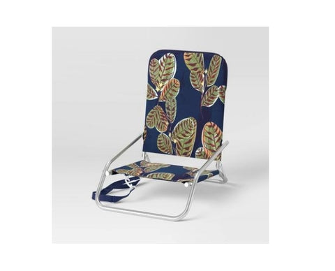 Cushioned Sand Chair with Carry Strap - Navy - Threshold