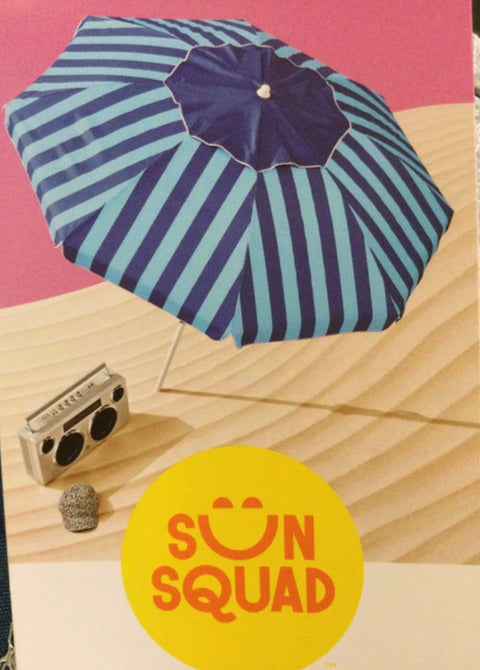 7ft Round Tilt Beach Umbrella - Sun Squad