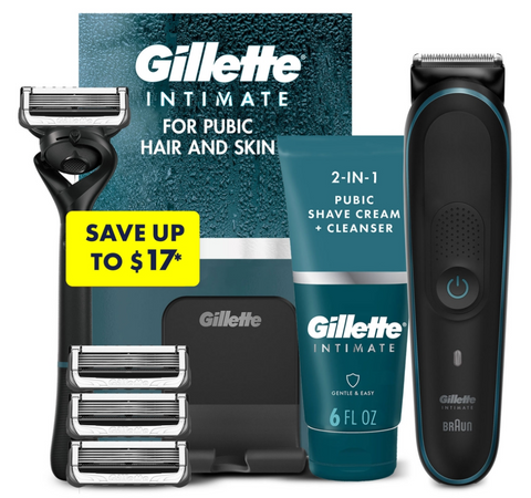 Med City-Gillette Intimate Men's Pubic Hair Grooming Kit