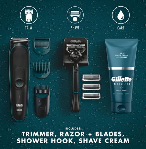 Med City-Gillette Intimate Men's Pubic Hair Grooming Kit