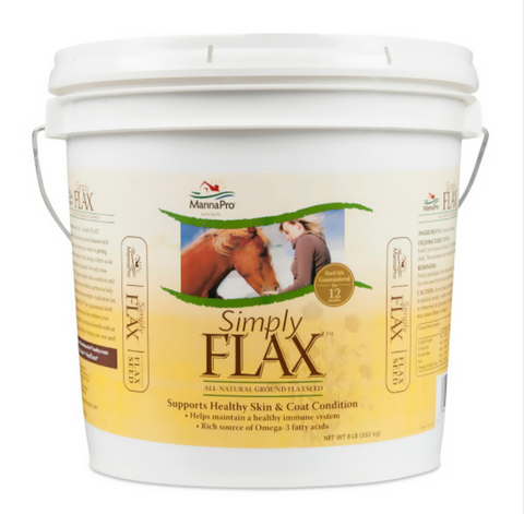 Manna Pro Simply Flax for Horses | Omega-3 Fatty Acids 8 Pounds