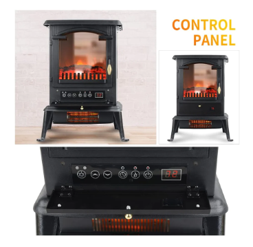 Electric Fireplace Heater with Remote