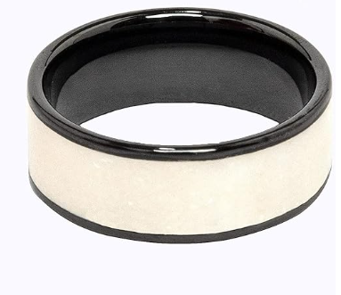 Tesla Smart Ring Accessories: Ceramic Ring for Model 3/Y/X/S and Cybertruck to Replace Key Card Key fob. (7.5, Snow)