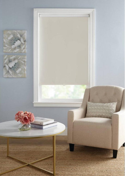 1pc 34"x72" Blackout Roller Window Shade with Slow Release System Gray - Lumi Home Furnishings