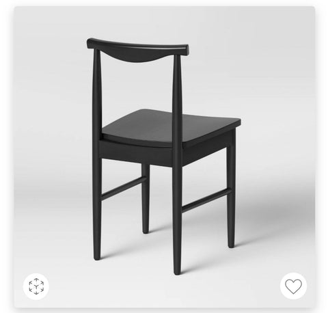 Biscoe Wood Dining Chair Black - Threshold™