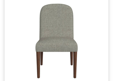 Rounded Back Paisley Medallion Upholstered Dining Chair Gray - HomePop