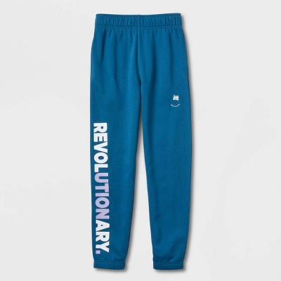 Black History Month Kids' Black Men Smile Joggers - Blue