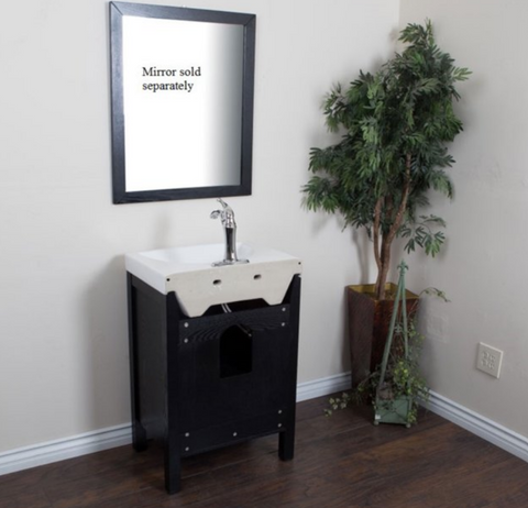 Bellaterra Home 23.8 Single Sink Vanity - Black