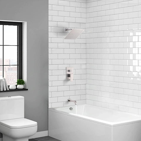 Clash Modern Bathtub and Shower Faucet Set