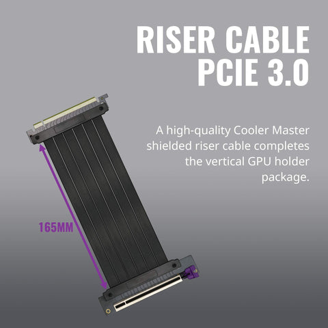 Cooler Master MasterAccessory Riser Cable|Vertical GPU Card Holder PCIe 4.0