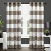 Exclusive Home 2-pack Surfside Cabana Stripe Cotton Window Curtains