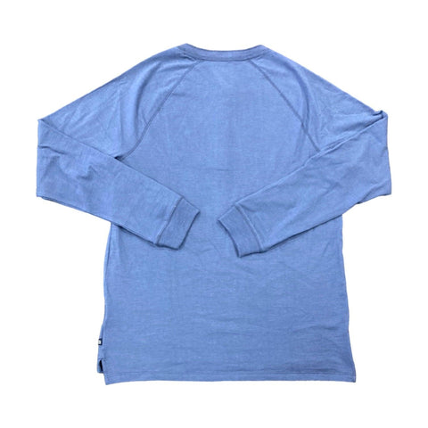 GAP Men's Long Sleeve Relaxed Fit Henley T-Shirt (Blue Indigo, S)