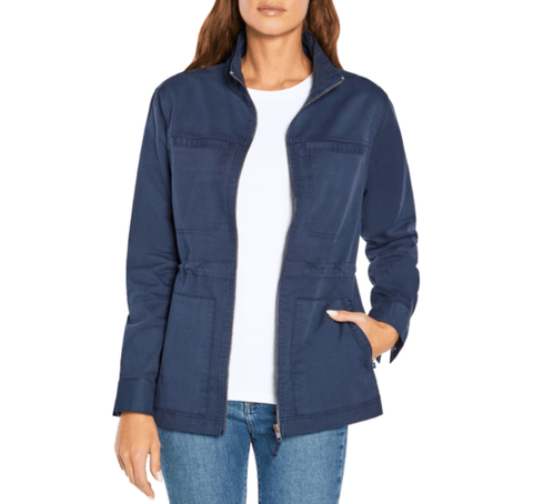 GAP Women's Full Zip Adjustable Drawcord Waist Utility Field Jacket - Black Hills Blue Spruce Mercantile