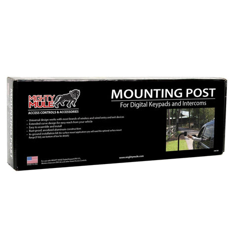 Mighty Mule (FM100) Powder Coated Black Keypad Mounting Post