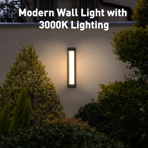 MVBT Modern Outdoor Wall Light, LED Porch Patio Door Entryway Sconce Exterior Fixture Wall Lamp 3000K Landscape Lighting