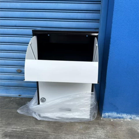 Package Delivery Boxes for Outside，Galvanized Steel Wall Mount Mailbox with Key Lock, Anti-Theft Baffle,Porch Waterproof Large Mailbox