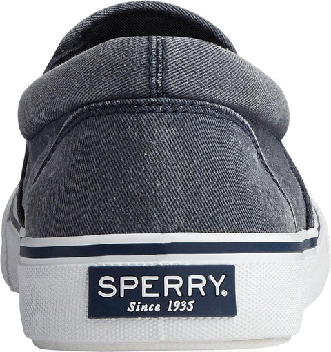 Sperry Men's Striper II Slip On Sneaker Salt Washed Navy - STS22405  SW NAVY